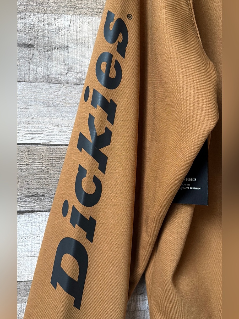Dickies Men’s Large Pullover Fleece Hoodie Brown Duck DWR Workwear - Picture 10 of 16